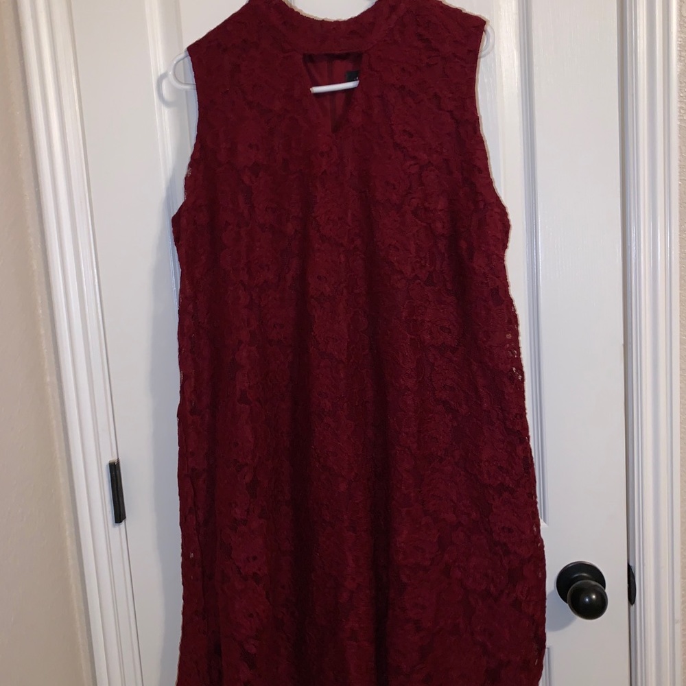 Maroon lace dress